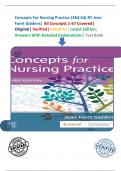 Concepts For Nursing Practice (3Rd Ed) BY Jean Foret Giddens| All Concepts 1-57 Covered| Verified| Rated A+| Latest Edition; Answers With Detailed Explanations| Test Bank