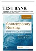 Test Bank For Contemporary Nursing: Issues, Trends, & Management, 9th Edition 