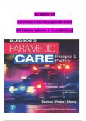 TEST BANK FOR Paramedic Care: Principles & Practice 6th Edition, Volume. 1 – 5, by Bledsoe, Porter & Cherry | DETAILED ANSWERS | EXPERT VERIFIED FOR GUARANTEED PASS A+| LATEST UPDATE