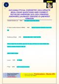 ACS ANALYTICAL CHEMISTRY |2024 UPDATE  |REAL EXAM QUESTIONS AND CORRECT  DETAILED ANSWERS 2025-2026 (VERIFIED  ANSWERS) ||ALREADY GRADED A+||NEWEST  VERSION