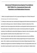 Advanced Pathopharmacological Foundations WGU D027 Study Guide  Exam with Questions and Verified Rationalized Answers 2025/2025