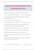 2A654 CDC EXAM QUESTIONS AND ANSWERS 100% PASS