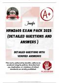 HRM2605 EXAM PACK 2025  {DETAILED QUESTIONS AND ANSWERS }