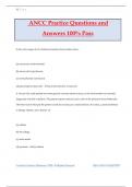 ANCC Practice Questions and Answers 100% Pass