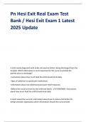 Pn Hesi Exit Real Exam Test Bank / Hesi Exit Exam 1 Latest 2025 Update A child newly diagnosed with sickle cell anemia (SCA) is being discharged from the hospital. Which information is most important for the nurse to provide the parents prior to discharge