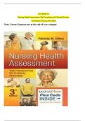 Test Bank for Nursing Health Assessment The Foundation of Clinical Practice, 3rd Edition, Patricia M. Dillon #Foundation of Clinical Practice,