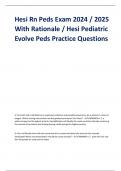 Hesi Rn Peds Exam 2024 / 2025 With Rationale / Hesi Pediatric Evolve Peds Practice Questions A 12-month-old is admitted w/ a respiratory infection and possible pneumonia. He is placed in a tent w/ oxygen. Which nursing intervention has the greatest priori