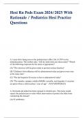 Hesi Rn Peds Exam 2024/2025 With Rationale / Pediatrics Hesi Practice Questions A 1-year-old is bei