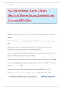 NCCER Electrical Level 1 Mod 4 Electrical Theory Exam Questions and Answers 100% Pass