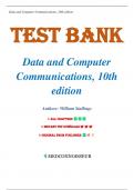 Test Bank for Data and Computer Communications, 10th Edition by William Stallings, Chapters 1-25