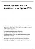 Evolve Hesi Peds Practice Questions Latest Update 2025