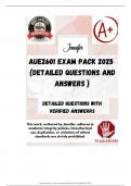 AUE2601 EXAM PACK 2025  {DETAILED QUESTIONS AND ANSWERS }