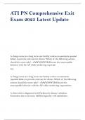 ATI PN Comprehensive Exit Exam 2025 Latest Update