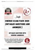 CHE1502 EXAM PACK 2025  {DETAILED QUESTIONS AND ANSWERS }