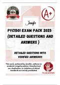 PYC1501 EXAM PACK 2025  {DETAILED QUESTIONS AND ANSWERS }