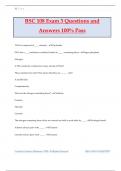 BSC 108 Exam 3 Questions and Answers 100% Pass