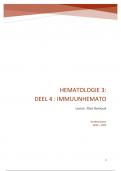 24-25 Hematologie 3 deel 4 : imuunhematologie