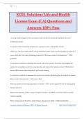 XCEL Solutions Life and Health License Exam (CA) Questions and Answers 100% Pass