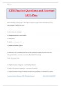 CDS Practice Questions and Answers 100% Pass