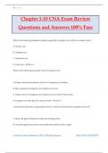 Chapter 1-10 CNA Exam Review Questions and Answers 100% Pass