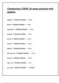 Chamberlain CHEM 120 exam questions with answers