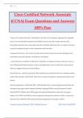 Cisco Certified Network Associate (CCNA) Exam Questions and Answers 100% Pass