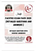 FAC3703 EXAM PACK 2025  {DETAILED QUESTIONS AND ANSWERS }