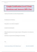 Google Certification Level 2 Exam Questions and Answers 100% Pass