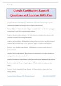 Google Certification Exam #1 Questions and Answers 100% Pass