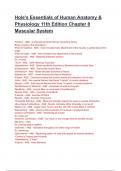 Hole's Essentials of Human Anatomy & Physiology 11th Edition Chapter 8 Muscular System Exam 2024/2025 Questions With Completed & Verified Solutions.