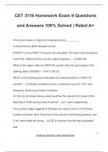 CET 3116 Homework Exam 9 Questions and Answers 100% Solved | Rated A+