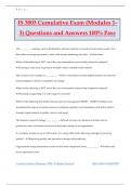 IS 3003 Cumulative Exam (Modules 1- 3) Questions and Answers 100% Pass