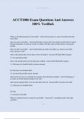 ACCT1006 Exam Questions And Answers 100% Verified.