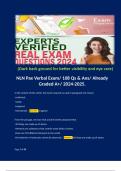 NLN Pax Verbal Exam/ 108 Qs & Ans/ Already Graded A+/ 2024-2025.