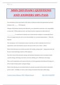 MSIS 2103 EXAM 1 QUESTIONS AND ANSWERS 100% PASS