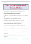 MSIS 2103 Exam 2 Questions and Answers 100% Pass