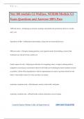 Nur 106 module G1 Wallace, NUR106 Module G1 Exam Questions and Answers 100% Pass