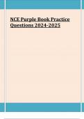 NCE Purple Book Practice Questions 2024-2025