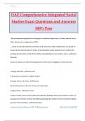 OAE Comprehensive Integrated Social Studies Exam Questions and Answers 100% Pass