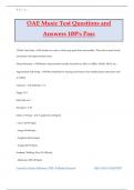 OAE Music Test Questions and Answers 100% Pass