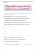 OAE professional knowledge Exam Questions and Answers 100% Pass