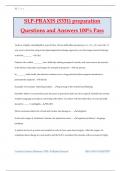 SLP-PRAXIS (5331) preparation Questions and Answers 100% Pass