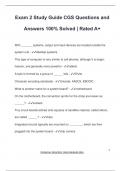 Exam 2 Study Guide CGS Questions and Answers 100% Solved | Rated A+