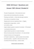 EXSC 223 Exam 1 Questions and Answer 100% Solved | Graded A+