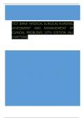 MEDICAL-SURGICAL NURSING: ASSESSMENT AND MANAGEMENT OF CLINICAL PROBLEMS 10TH EDITION BY LEWIS, BUCHER, HEITKEMPER, HARDING, KWONG, ROBERTS TEST BANK WITH RATIONALIZED ANSWERS A+ (CHAPTER 1-68)