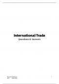 Thomas More - International Trade - Summary - ALL Questions + Answers + link to flashcards