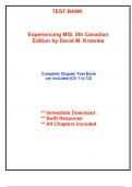 Test Bank for Experiencing MIS, 5th Canadian Edition by David M. Kroenke (All Chapters included)