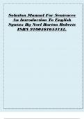 Solution Manual For Sentences An Introduction To English Syntax By Noel Burton Roberts ISBN 9780367633752.