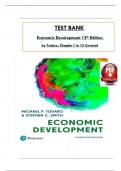 Test Bank for Economic Development 13th Edition by Todaro & Smith, All Chapters 1 to 15 Covered ||Complete A+ Guide