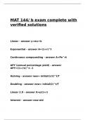 MAT 144 b exam complete with verified solutions.